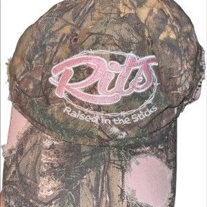 Pink camo real tree hat